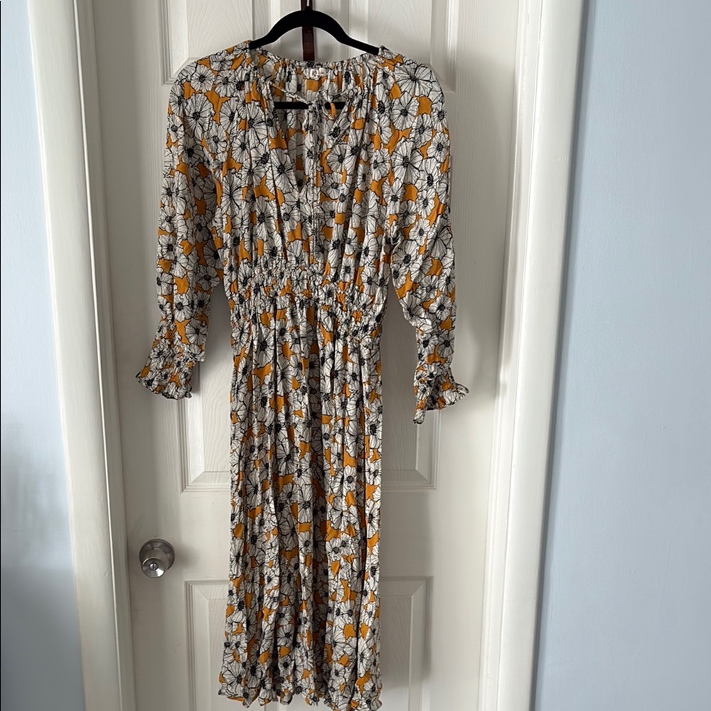 Khush Clothing Floral Sundress with 3/4 Bishop Sleeves